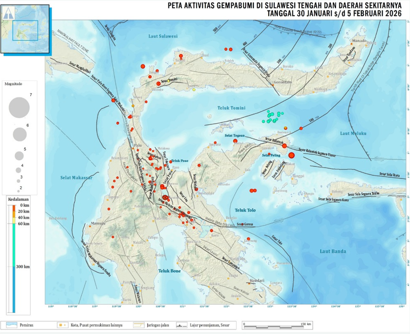 Sulteng Alami 116 Gempa Selama Sepekan Terakhir