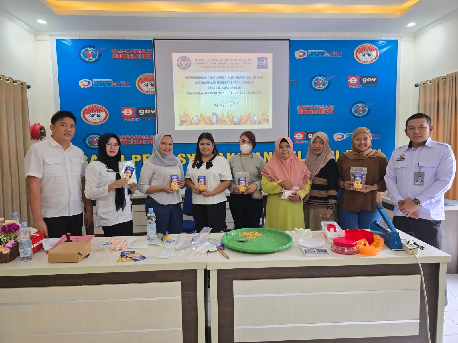 Kanwil Ditjenpas Sulteng Dorong Kemandirian Klien Pemasyarakatan Lewat Pelatihan UMKM