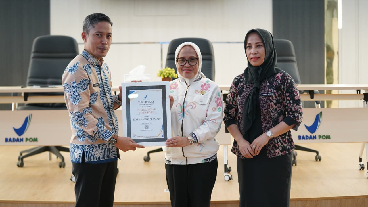 Kota Palu Raih Nilai Tertinggi Penilaian Pangan Aman di Wilayah Kerja BPOM